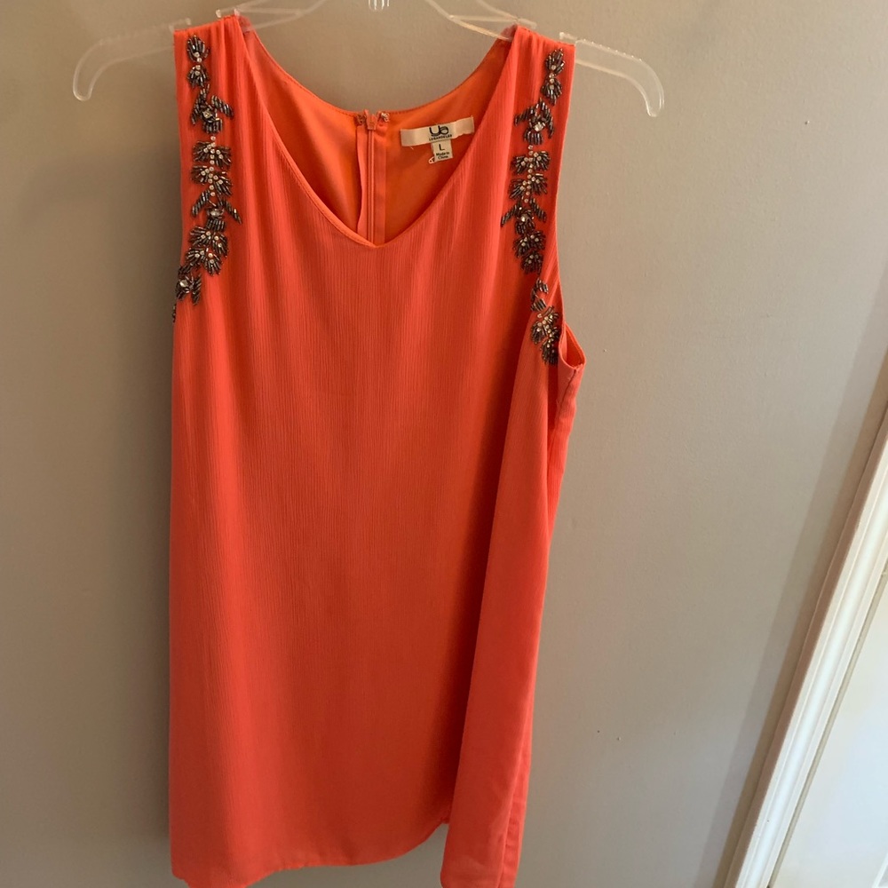 Large peachy/orange mini summer dress